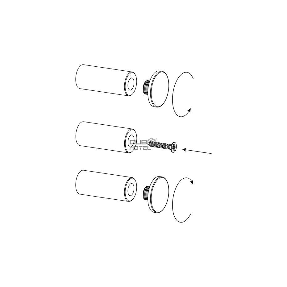 Cabide de Aluminío cor dourado